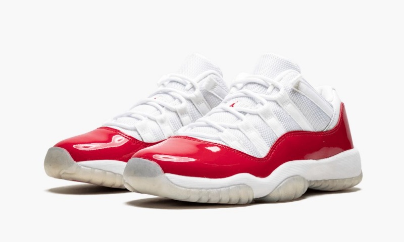 Nike Air Jordan 11 Retro Low BG 'Cherry' Schoenen Kinderen Wit Rood Zwart Nederland | 215490-CIV