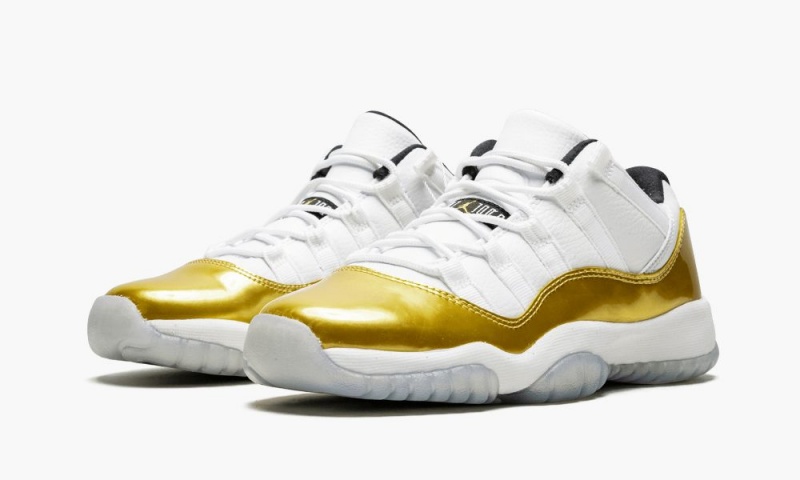 Nike Air Jordan 11 Retro Low BG 'Closing Ceremony' Schoenen Kinderen Wit Goud Zwart Nederland | 361745-EYI