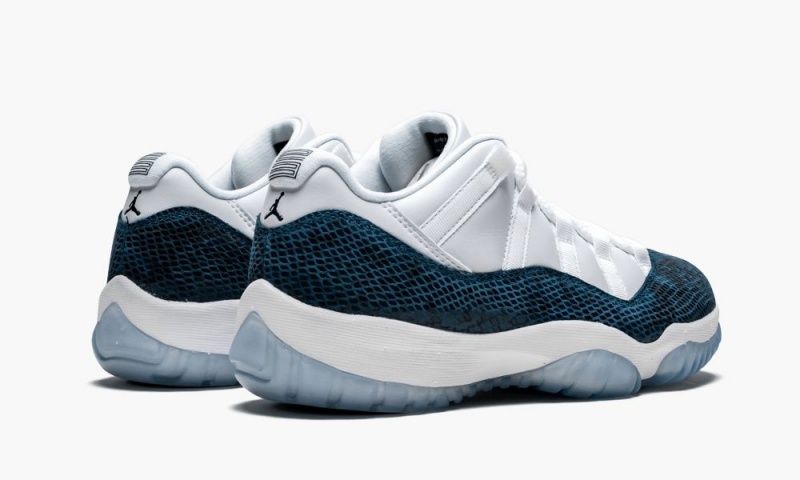 Nike Air Jordan 11 Retro Low LE 'Blue Snakeskin' Schoenen Heren Wit Zwart Donkerblauw Nederland | 904521-VZS