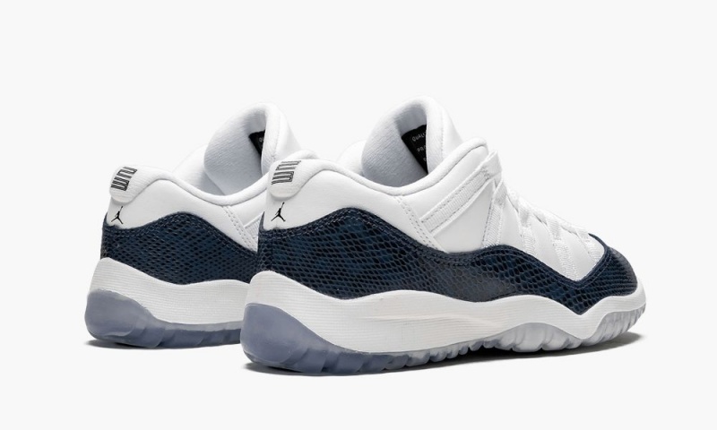 Nike Air Jordan 11 Retro Low LE PS 'Navy Snakeskin' Schoenen Kinderen Wit Zwart Donkerblauw Nederland | 740182-FJL