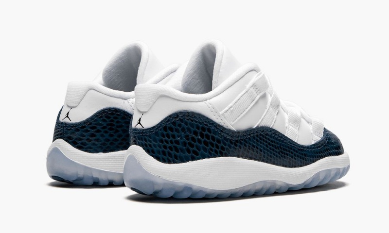Nike Air Jordan 11 Retro Low LE TD 'Blue Snakeskin' Schoenen Kinderen Wit Zwart Donkerblauw Nederland | 582490-WQF