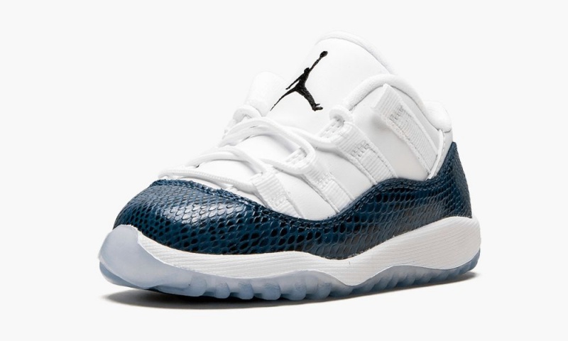 Nike Air Jordan 11 Retro Low LE TD 'Blue Snakeskin' Schoenen Kinderen Wit Zwart Donkerblauw Nederland | 582490-WQF