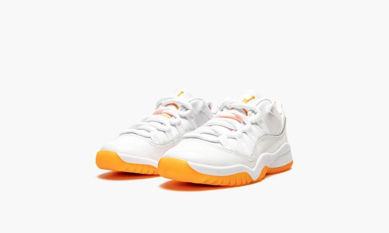 Nike Air Jordan 11 Retro Low PS 'Bright Citrus' Schoenen Kinderen Wit Lichtoranje Nederland | 327519-JNT