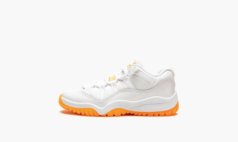 Nike Air Jordan 11 Retro Low PS \'Bright Citrus\' Schoenen Kinderen Wit Lichtoranje Nederland | 327519-JNT