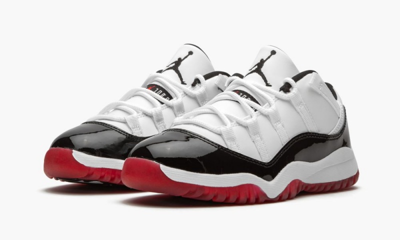 Nike Air Jordan 11 Retro Low PS 'Concord Bred' Schoenen Kinderen Wit Rood Zwart Nederland | 209574-BZY