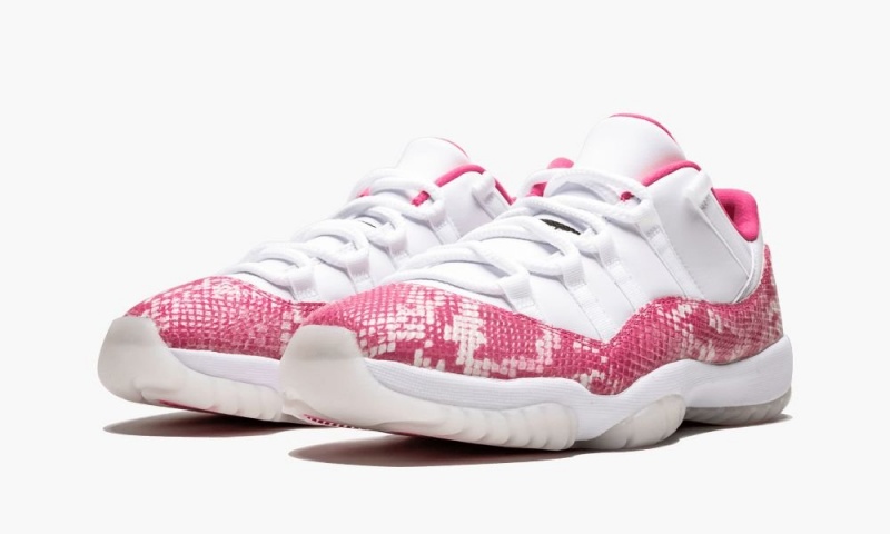 Nike Air Jordan 11 Retro Low 'Pink Snakeskin' Schoenen Dames Wit Zwart Roze Nederland | 164972-DSL