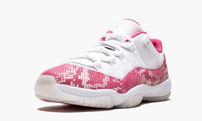 Nike Air Jordan 11 Retro Low 'Pink Snakeskin' Schoenen Dames Wit Zwart Roze Nederland | 164972-DSL