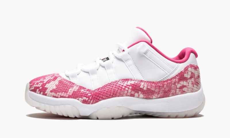 Nike Air Jordan 11 Retro Low \'Pink Snakeskin\' Schoenen Dames Wit Zwart Roze Nederland | 164972-DSL