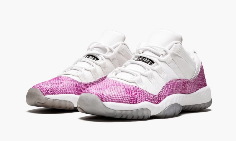 Nike Air Jordan 11 Retro Low 'Snake' Schoenen Kinderen Wit Zwart Roze Nederland | 384619-ONL