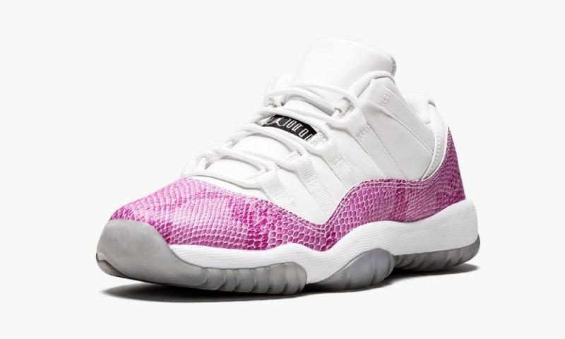 Nike Air Jordan 11 Retro Low 'Snake' Schoenen Kinderen Wit Zwart Roze Nederland | 384619-ONL