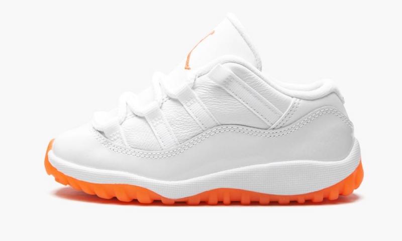 Nike Air Jordan 11 Retro Low TD \'Bright Citrus\' Schoenen Kinderen Wit Lichtoranje Nederland | 657184-JSZ