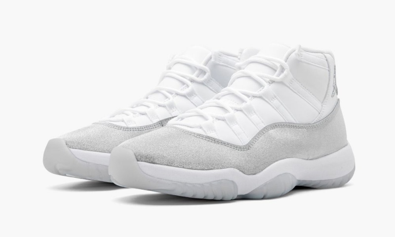 Nike Air Jordan 11 Retro 'METALLIC SILVER' Schoenen Dames Wit Metal Zilver Nederland | 054618-EYV