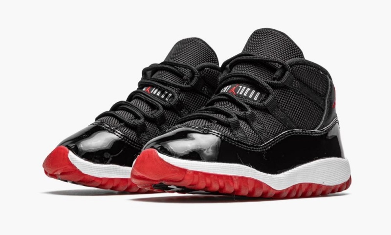 Nike Air Jordan 11 Retro (TD) 'Bred' Schoenen Kinderen Zwart Rood Wit Nederland | 276850-NPX