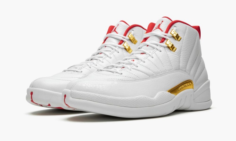 Nike Air Jordan 12 'FIBA' Schoenen Heren Wit Rood Metal Goud Nederland | 731926-GUT