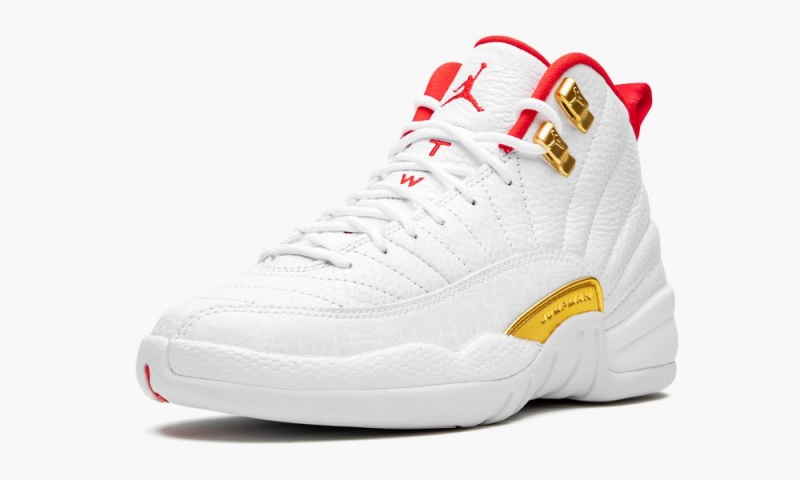Nike Air Jordan 12 GS 'FIBA' Schoenen Kinderen Wit Rood Metal Nederland | 840193-KVT