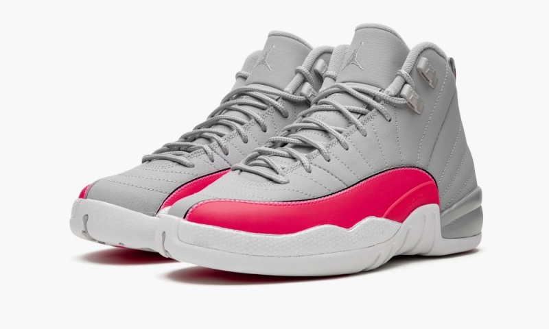 Nike Air Jordan 12 GS 'Racer Pink' Schoenen Kinderen Grijs Roze Zwart Nederland | 095783-GDO
