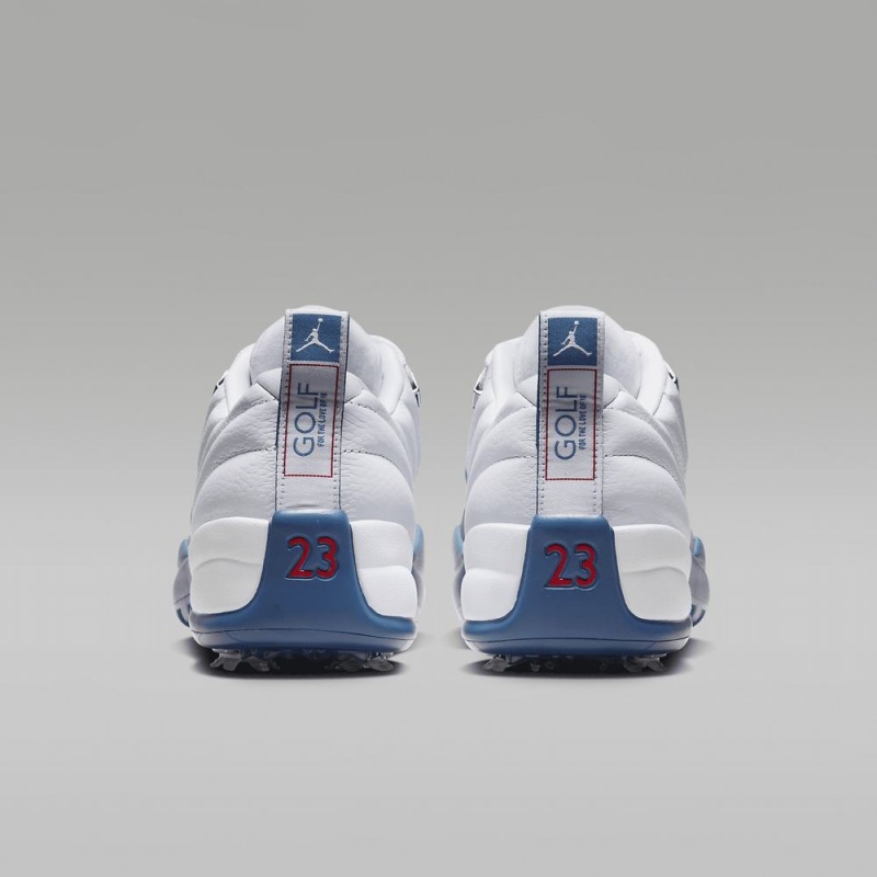Nike Air Jordan 12 Low Schoenen Heren Wit Metal Zilver Rood Blauw Nederland | 682059-GNW