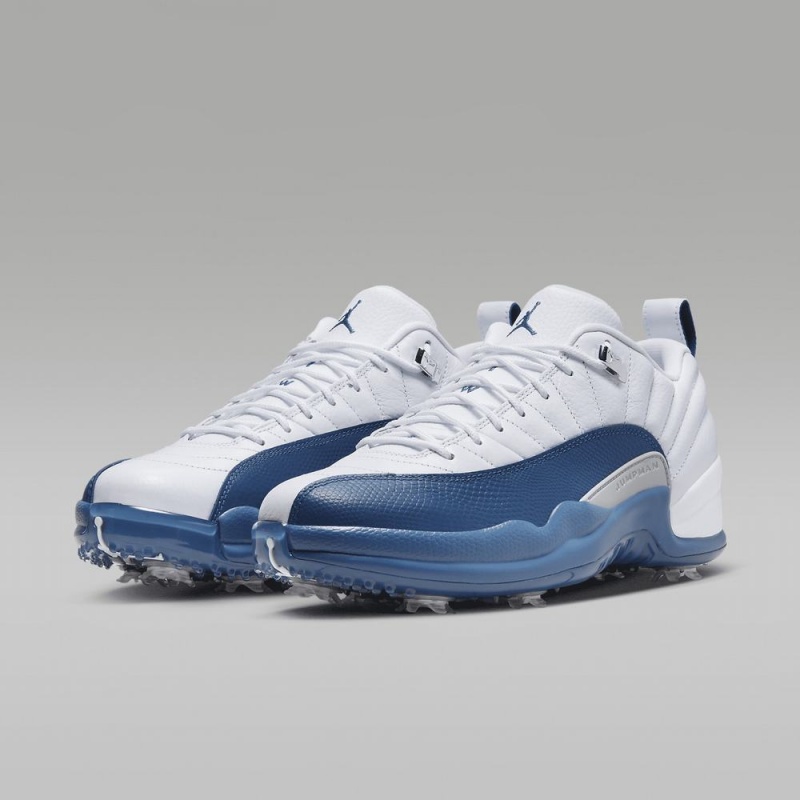 Nike Air Jordan 12 Low Schoenen Heren Wit Metal Zilver Rood Blauw Nederland | 682059-GNW