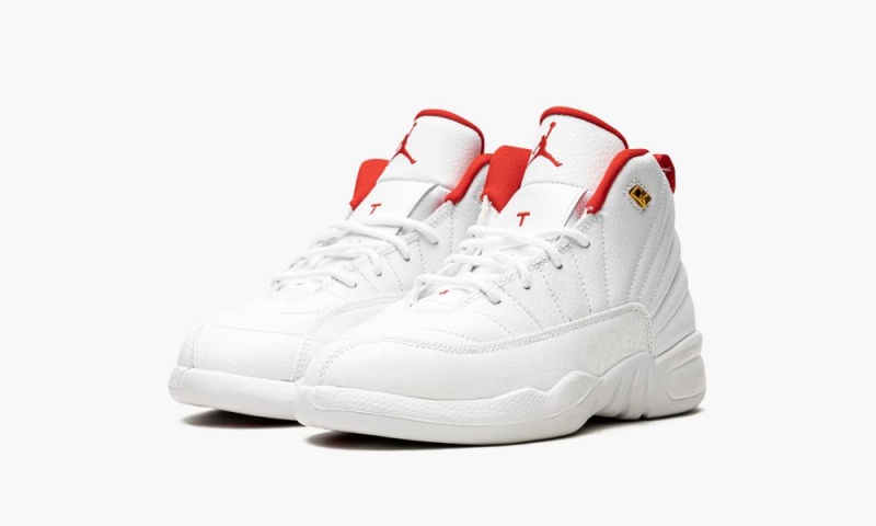 Nike Air Jordan 12 PS 'FIBA' Schoenen Kinderen Wit Rood Metal Nederland | 820461-UIP