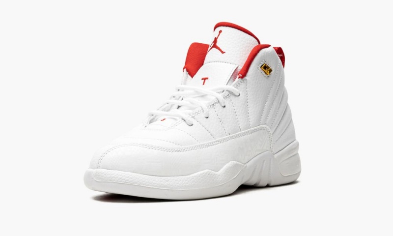 Nike Air Jordan 12 PS 'FIBA' Schoenen Kinderen Wit Rood Metal Nederland | 820461-UIP