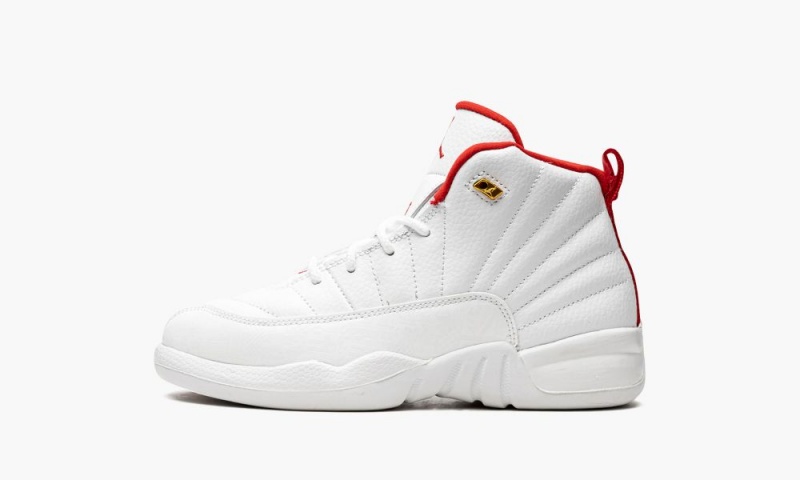 Nike Air Jordan 12 PS \'FIBA\' Schoenen Kinderen Wit Rood Metal Nederland | 820461-UIP
