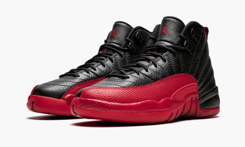 Nike Air Jordan 12 Retro BG 'Flu Game' Schoenen Kinderen Zwart Rood Nederland | 026483-UPE