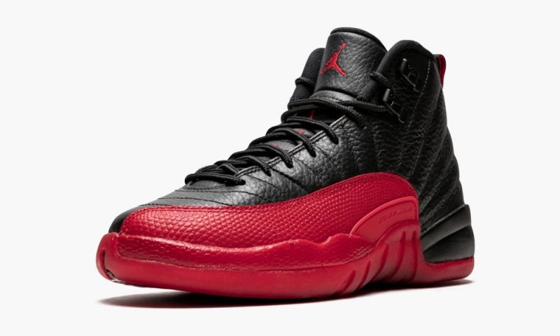 Nike Air Jordan 12 Retro BG 'Flu Game' Schoenen Kinderen Zwart Rood Nederland | 026483-UPE