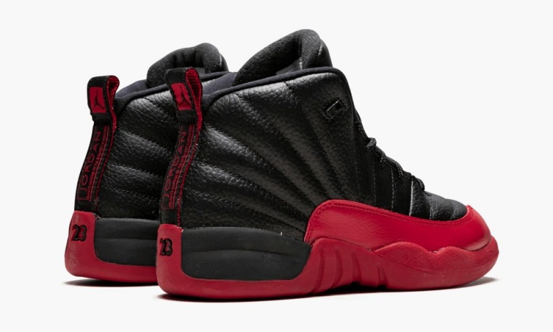 Nike Air Jordan 12 Retro BP Schoenen Kinderen Zwart Rood Nederland | 485290-THK