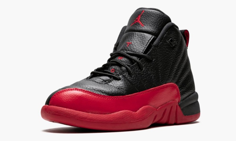 Nike Air Jordan 12 Retro BP Schoenen Kinderen Zwart Rood Nederland | 485290-THK