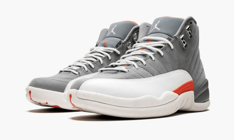 Nike Air Jordan 12 Retro 'Cool Grey' Schoenen Heren Grijs Wit Oranje Nederland | 068457-PVD