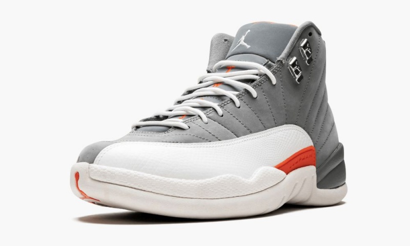 Nike Air Jordan 12 Retro 'Cool Grey' Schoenen Heren Grijs Wit Oranje Nederland | 068457-PVD