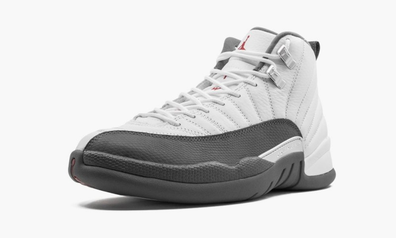 Nike Air Jordan 12 Retro 'Dark Grey' Schoenen Heren Wit Donkergrijs Rood Nederland | 657391-ATV