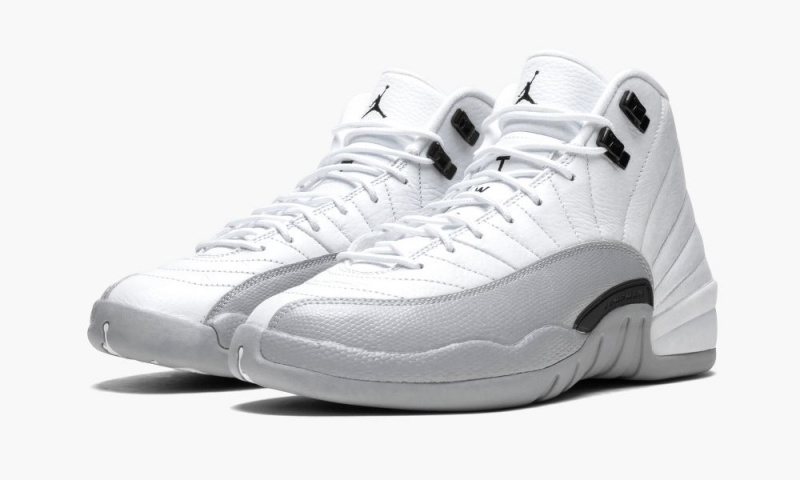 Nike Air Jordan 12 Retro GG 'Baron' Schoenen Kinderen Wit Zwart Grijs Nederland | 815632-JKB
