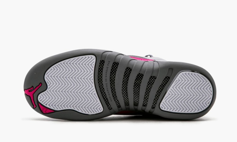 Nike Air Jordan 12 Retro GG 'Wolf Grey / Vivid Pink' Schoenen Kinderen Grijs Roze Grijs Nederland | 520793-QTD