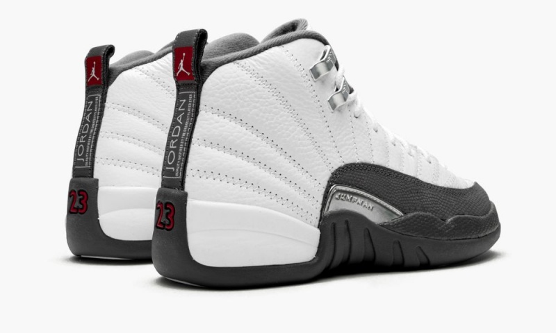 Nike Air Jordan 12 Retro GS 'Dark Grey' Schoenen Kinderen Wit Rood Donkergrijs Nederland | 823560-MFI