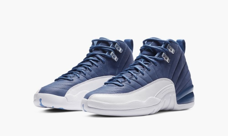 Nike Air Jordan 12 Retro GS 'Indigo' Schoenen Kinderen Grijs Blauw Blauw Nederland | 536817-DYG