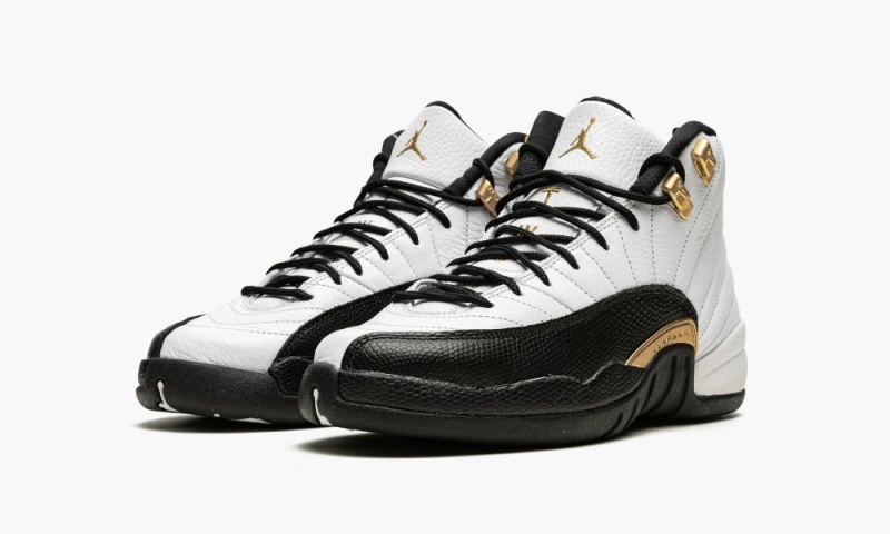 Nike Air Jordan 12 Retro GS 'Royalty Taxi' Schoenen Kinderen Wit Zwart Metal Goud Nederland | 430926-FPD