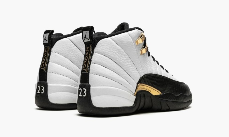 Nike Air Jordan 12 Retro GS 'Royalty Taxi' Schoenen Kinderen Wit Zwart Metal Goud Nederland | 430926-FPD