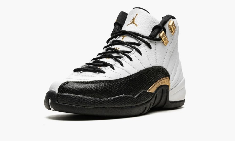 Nike Air Jordan 12 Retro GS 'Royalty Taxi' Schoenen Kinderen Wit Zwart Metal Goud Nederland | 430926-FPD