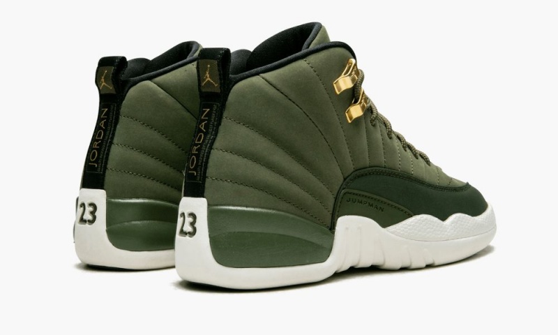Nike Air Jordan 12 Retro GS Schoenen Kinderen Olijfgroen Metal Goud Nederland | 769580-FTO