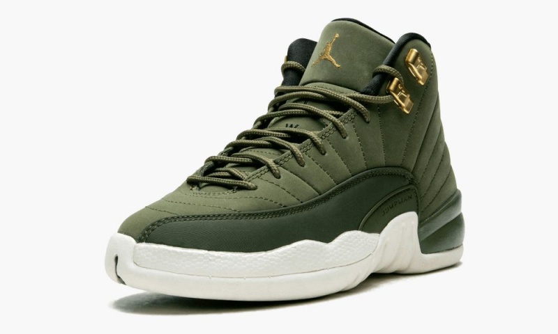 Nike Air Jordan 12 Retro GS Schoenen Kinderen Olijfgroen Metal Goud Nederland | 769580-FTO
