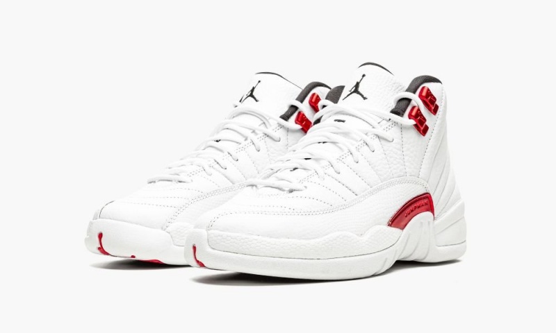 Nike Air Jordan 12 Retro GS 'Twist' Schoenen Kinderen Wit Zwart Rood Nederland | 589172-VHS