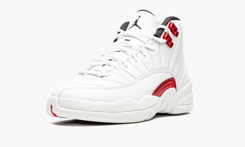 Nike Air Jordan 12 Retro GS 'Twist' Schoenen Kinderen Wit Zwart Rood Nederland | 589172-VHS
