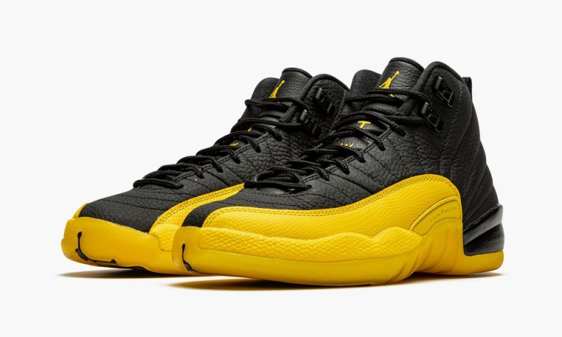 Nike Air Jordan 12 Retro GS 'University Gold' Schoenen Kinderen Zwart Zwart Goud Nederland | 254630-NUE