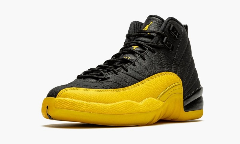 Nike Air Jordan 12 Retro GS 'University Gold' Schoenen Kinderen Zwart Zwart Goud Nederland | 254630-NUE