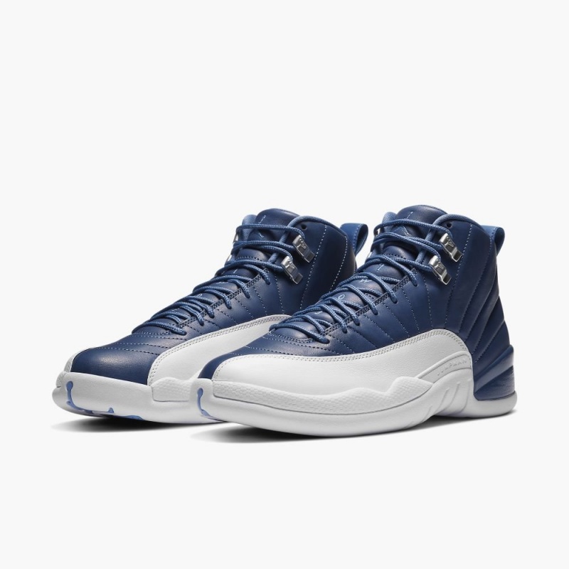 Nike Air Jordan 12 Retro 'Indigo' Schoenen Heren Grijs Blauw Blauw Nederland | 746201-HZX