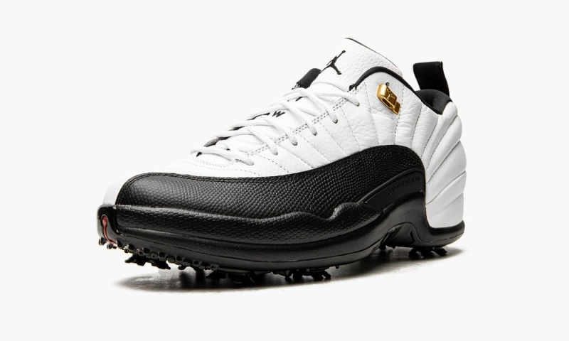 Nike Air Jordan 12 Retro Low Golf 'Taxi' Schoenen Heren Wit Zwart Nederland | 483071-NRH