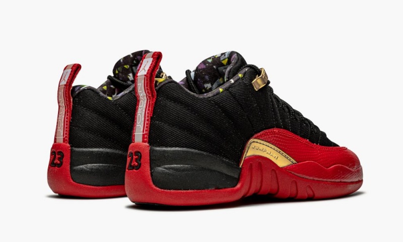 Nike Air Jordan 12 Retro Low SE GS 'Super Bowl LV' Schoenen Kinderen Zwart Metal Goud Nederland | 231607-UAE