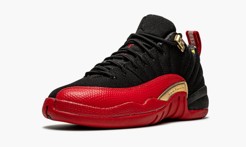 Nike Air Jordan 12 Retro Low SE GS 'Super Bowl LV' Schoenen Kinderen Zwart Metal Goud Nederland | 231607-UAE