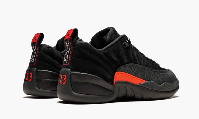 Nike Air Jordan 12 Retro Low Schoenen Heren Zwart Oranje Donkergrijs Nederland | 940312-CJT